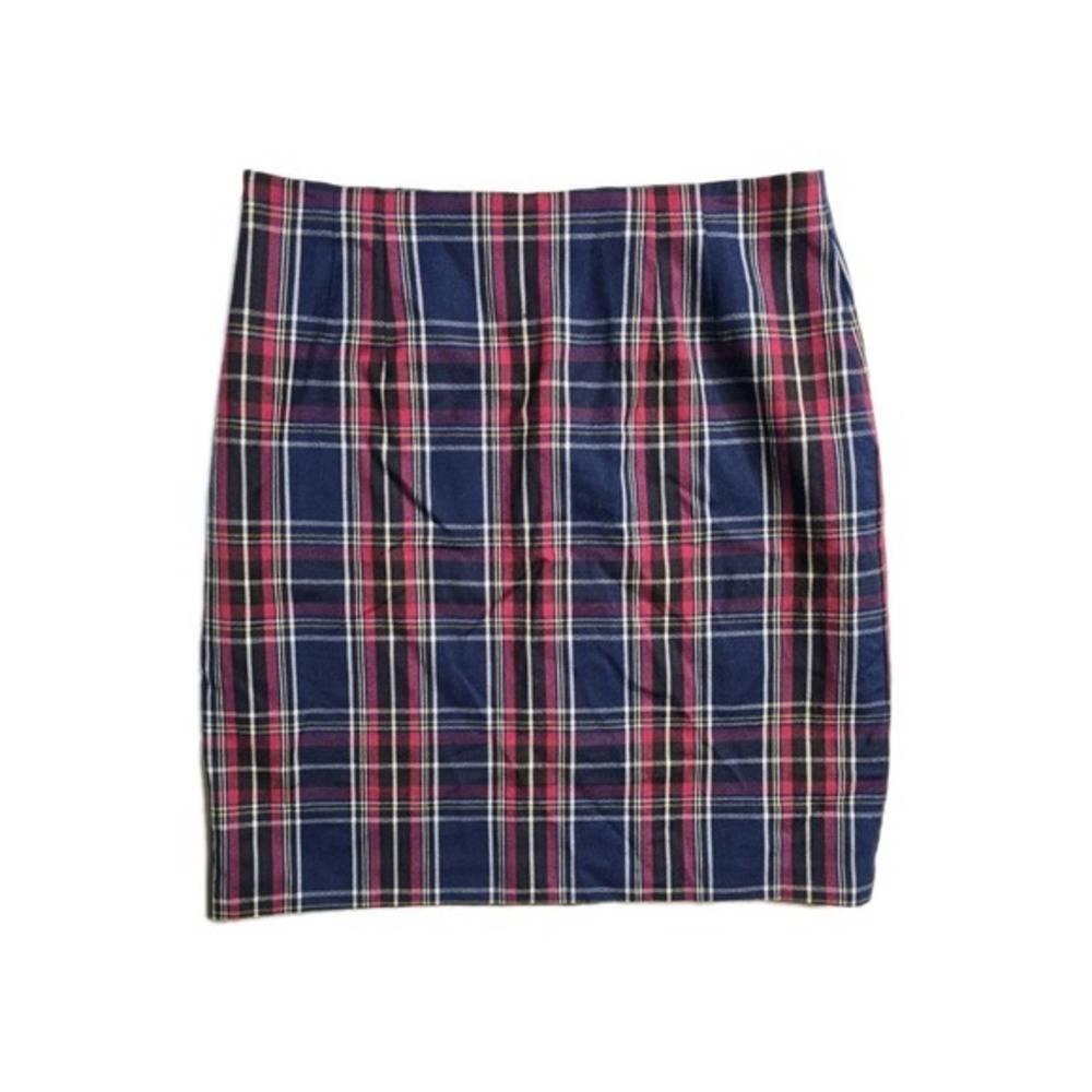JG‎ Hook Skirt Women's 16 Pink Purple Plaid Lined Vintage Straight Knee Academia